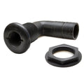 Standard Black Plastic 1 1/8 Inch 90 Degree Boat Thru Hull Connector