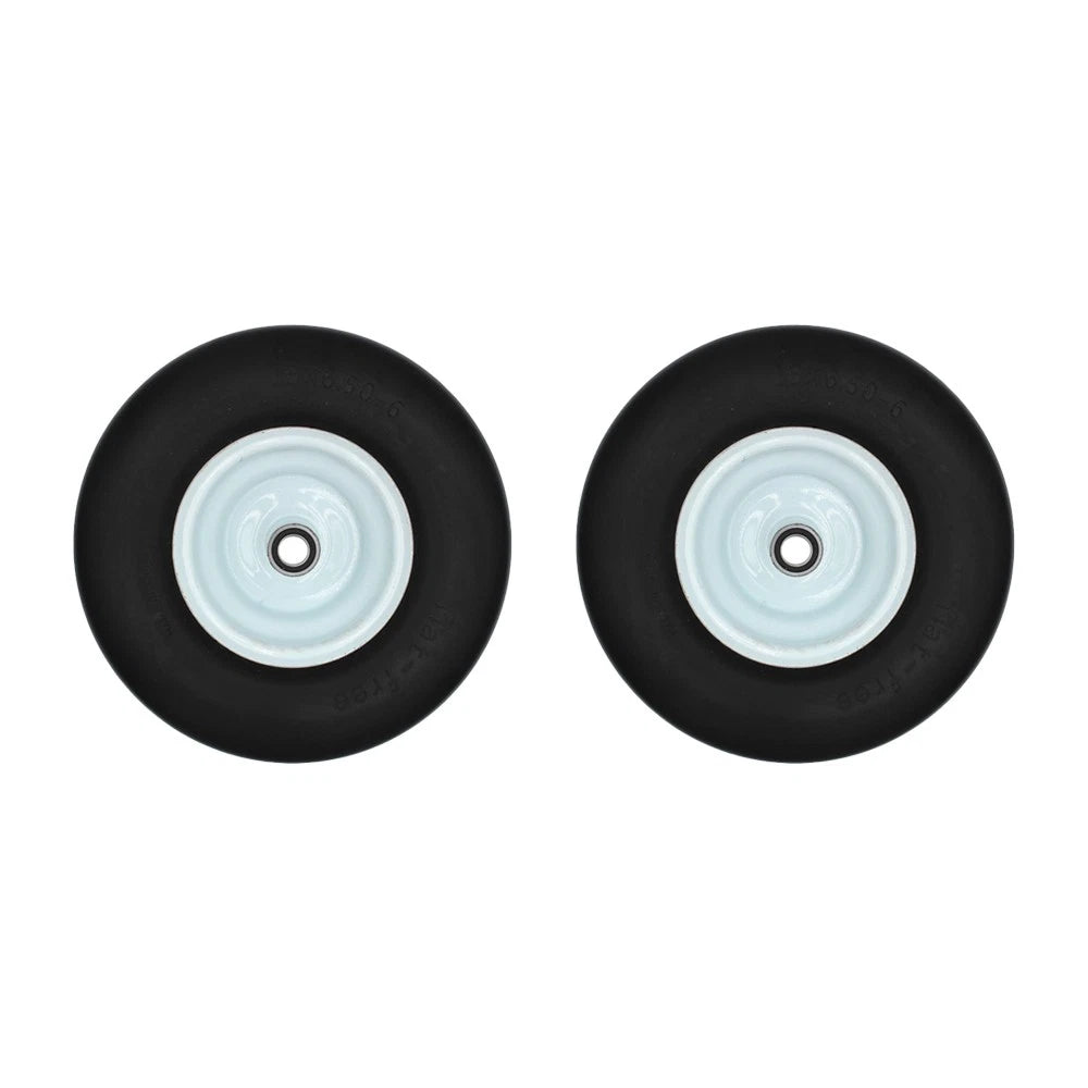 13x6.50-6 Flat Free Wheel with Bearings for Zero Turn Mowers Utility Carts