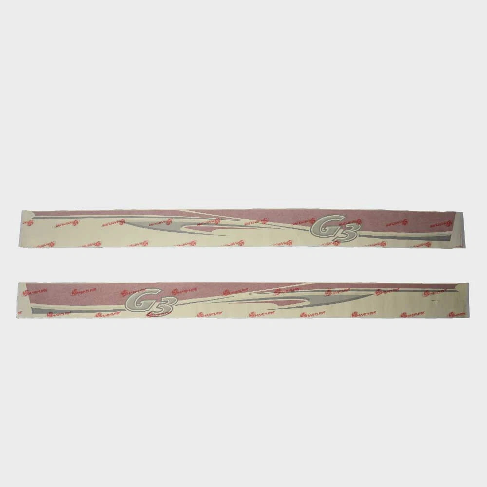 G3 Boat Graphic Hull Decals 73404923 - 73404926 Red Silver (set of 2)