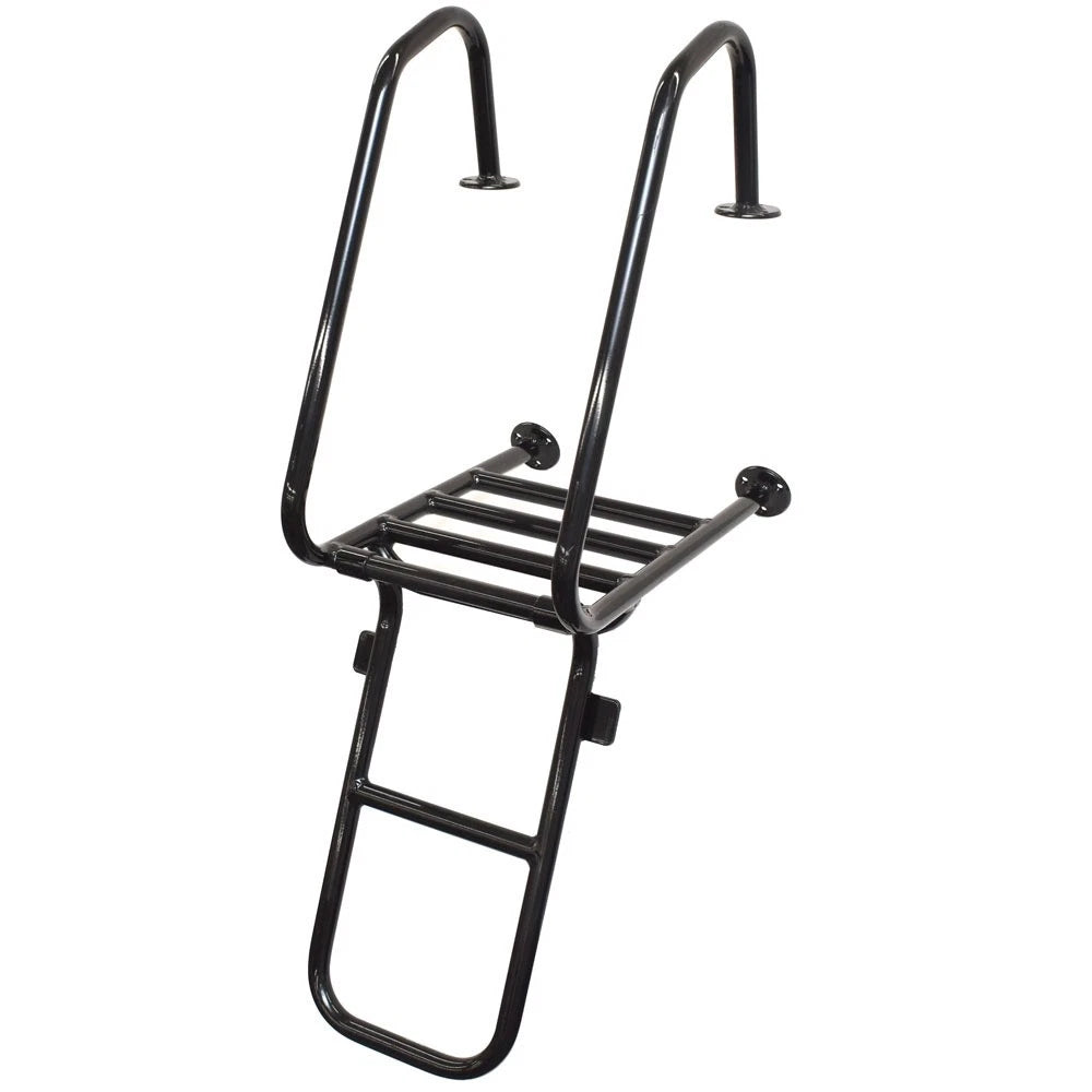 Blue Wave Boat Folding Ladder 32910 - 44 1/2 Inch Black Aluminum