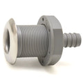 Boat Thru Hull Connector - 5/8 Inch Gray Nylon