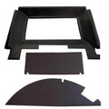 CR30H Headliner, Black Vinyl with Formed Plastic Fits John Deere