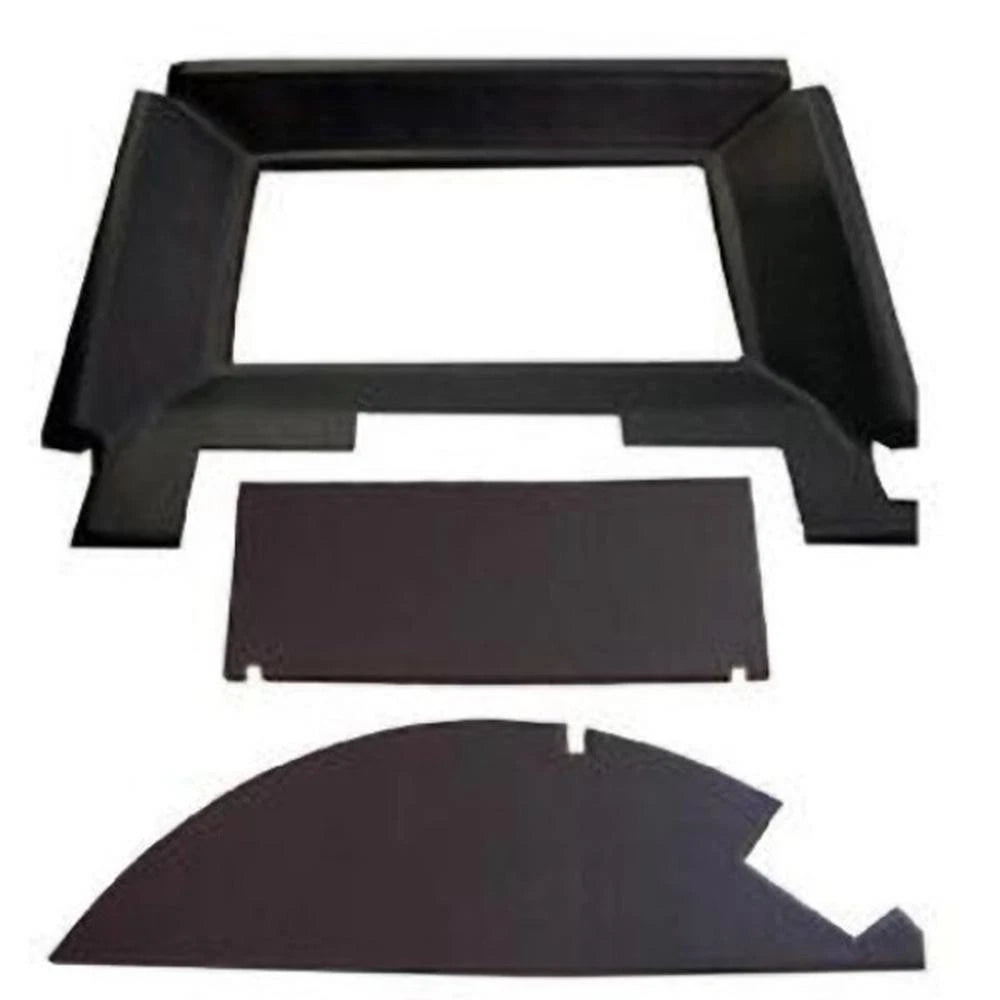 CR30H Headliner, Black Vinyl with Formed Plastic Fits John Deere