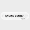 Marquis Boat Label Tag 7160979 - Engine Center White Plastic
