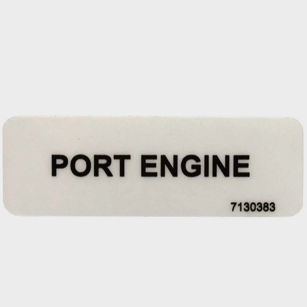 Marquis Boat Label Decal 7130383 - Port Engine Clear Sticker
