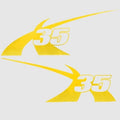 MasterCraft Boat Decal 7501466 - 2011 X- 35 Designator Set of 2 Yellow