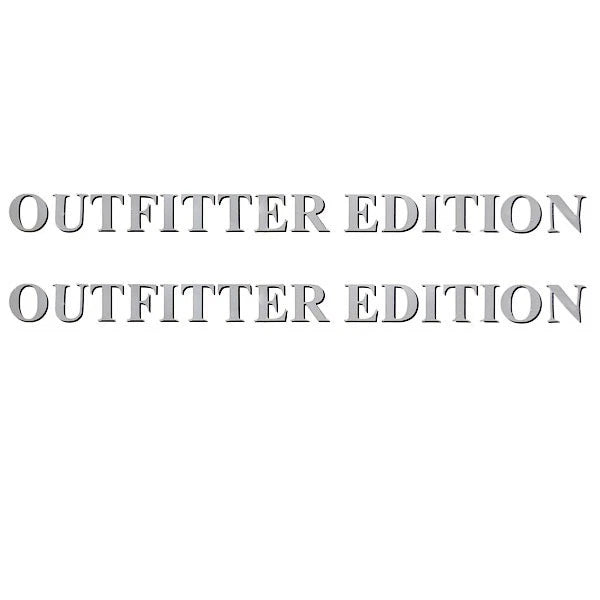 Lund Boat Decal 1986466 - Outfitter Edition Silver 26 Inch (pair)