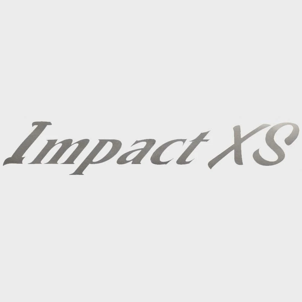Lund Boat Impact XS Decal 2156714 - Metallic Silver Sticker 13 X 2 Inch