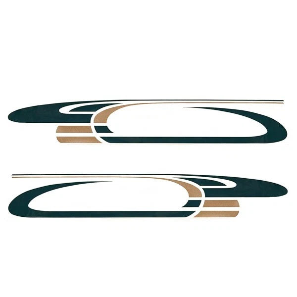 Rinker Boat Graphic Decals 4074-002 - 280 - 300 Dark Green Gold (2 PC)