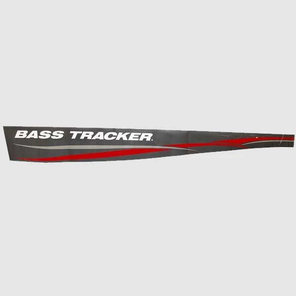 Tracker Boat Hull Graphic Decal 129016 - Bass Gray Red Sticker (STBD)
