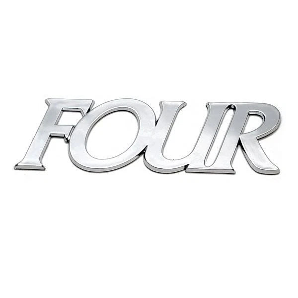 Four Winns Boat Emblem 1309-00016-01 - Chrome Plastic 8 X 2 1/2 Inch