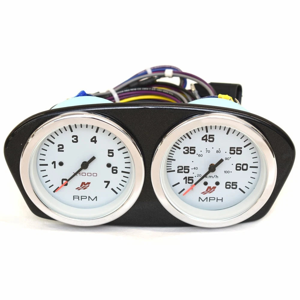 Lund Boat Gauge Panel 2244189 - Mercury 9 X 4 Inch Black