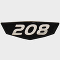 Cruisers Boat Raised Decal V2751500 - 208 Black Silver 2 5/8 Inch