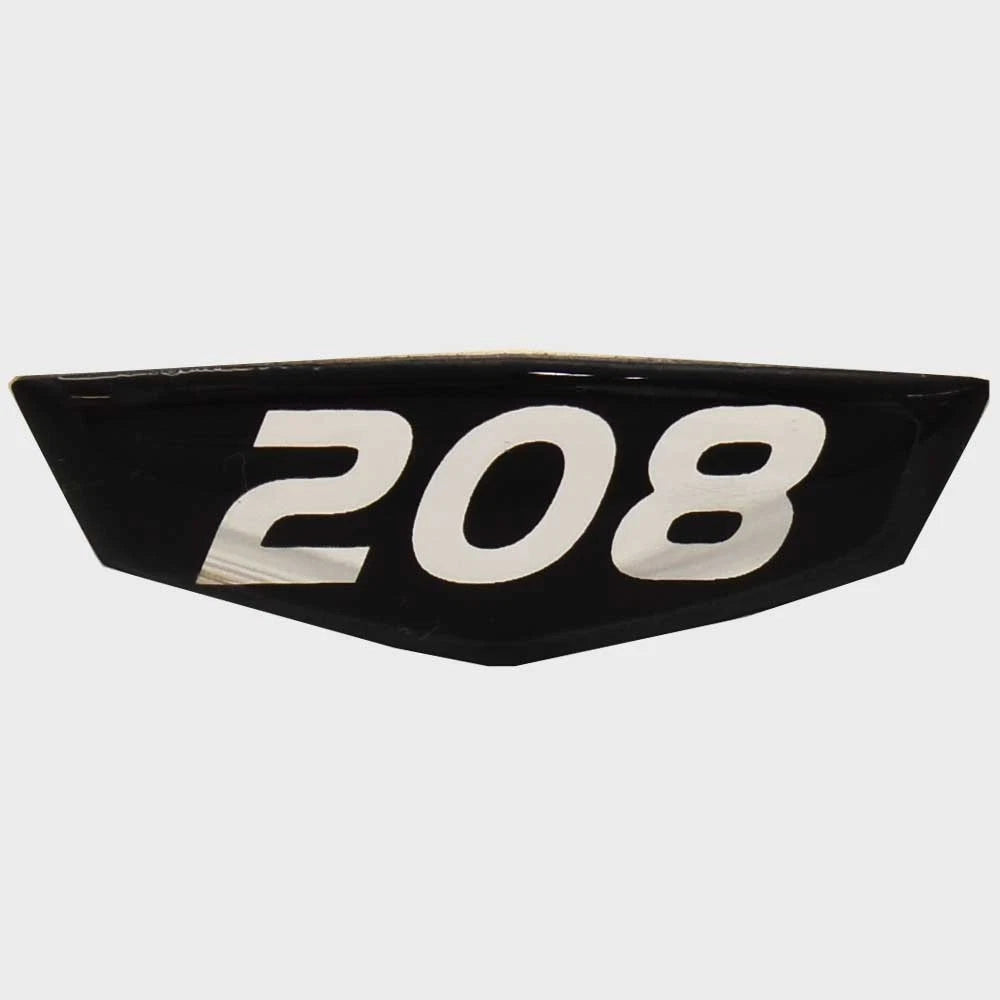 Cruisers Boat Raised Decal V2751500 - 208 Black Silver 2 5/8 Inch