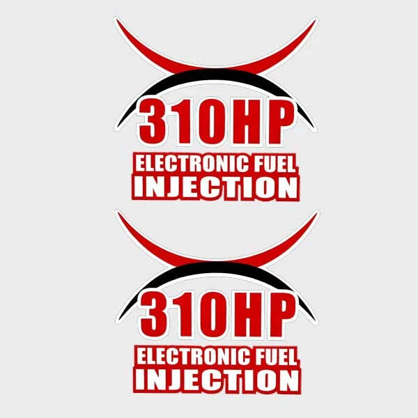 MasterCraft Boat 310 Fuel Injection Sticker Decals - Red (pair)