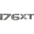 Stratos Boat Raised Decal - 176XT Silver Sticker