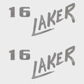 Lund Boat Brand Decals - Laker Gray Sticker (set of 2)