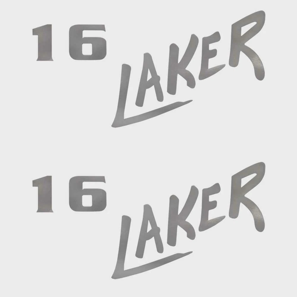 Lund Boat Brand Decals - Laker Gray Sticker (set of 2)