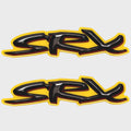 Sea Ray Boat Decals - SRX Black Yellow Stickers (pair)