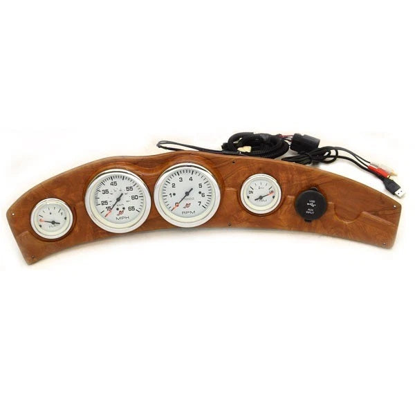 Lund Boat Gauge Panel 2120747 - Mercury 22 X 5 Inch Woodgrain