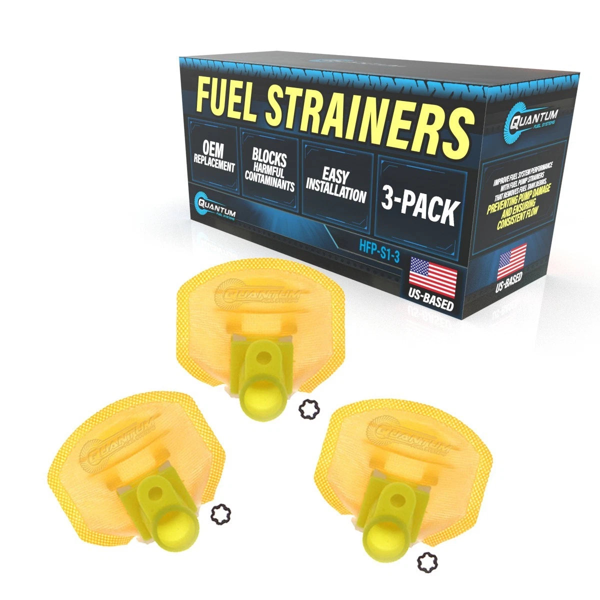 QFS Fuel Pump Filter Strainers [3] for 2012-2020 Kawasaki Ninja 650 #49040-0754