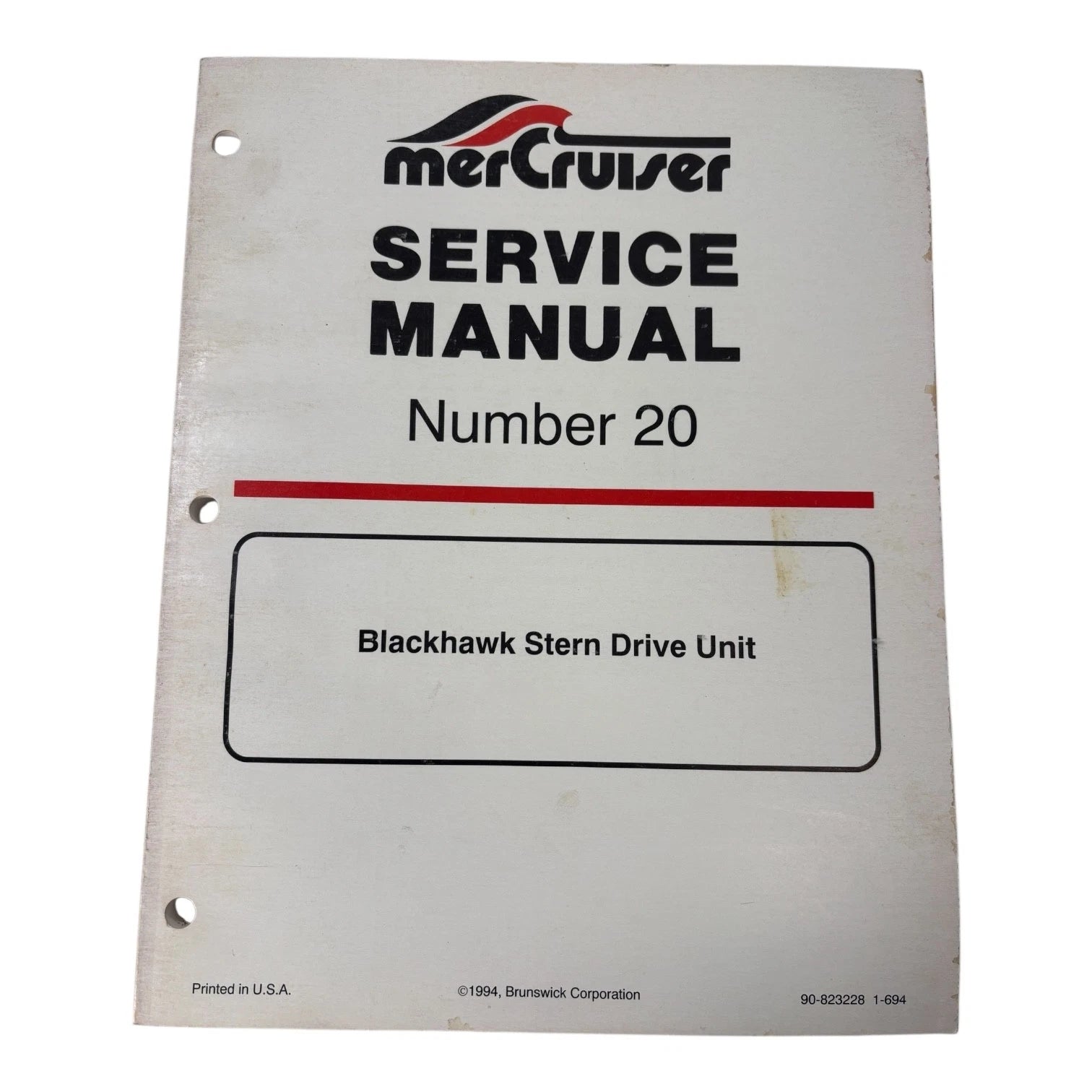 MerCruiser 90-823288, Blackhawk Stern Drive Unit Service Manual #20 (1994)