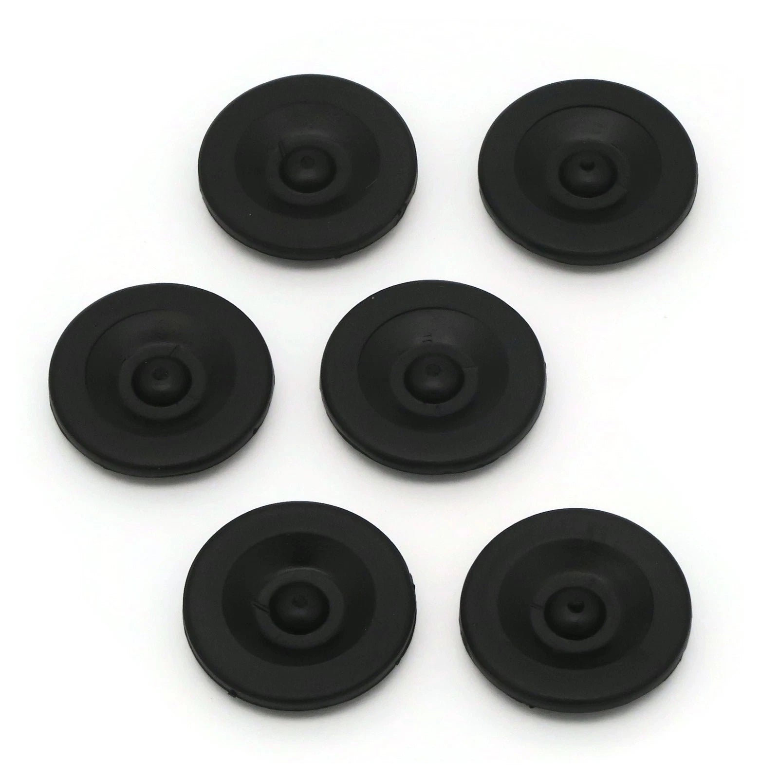 6-Pack Black Rubber Grease Plug Hub Dust Cap for RedLine Trailer Camper RV Axle