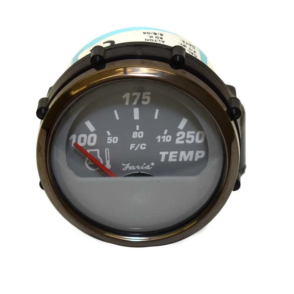 Faria Boat Temperature Gauge GP4031A - Professional Gray 2 Inch