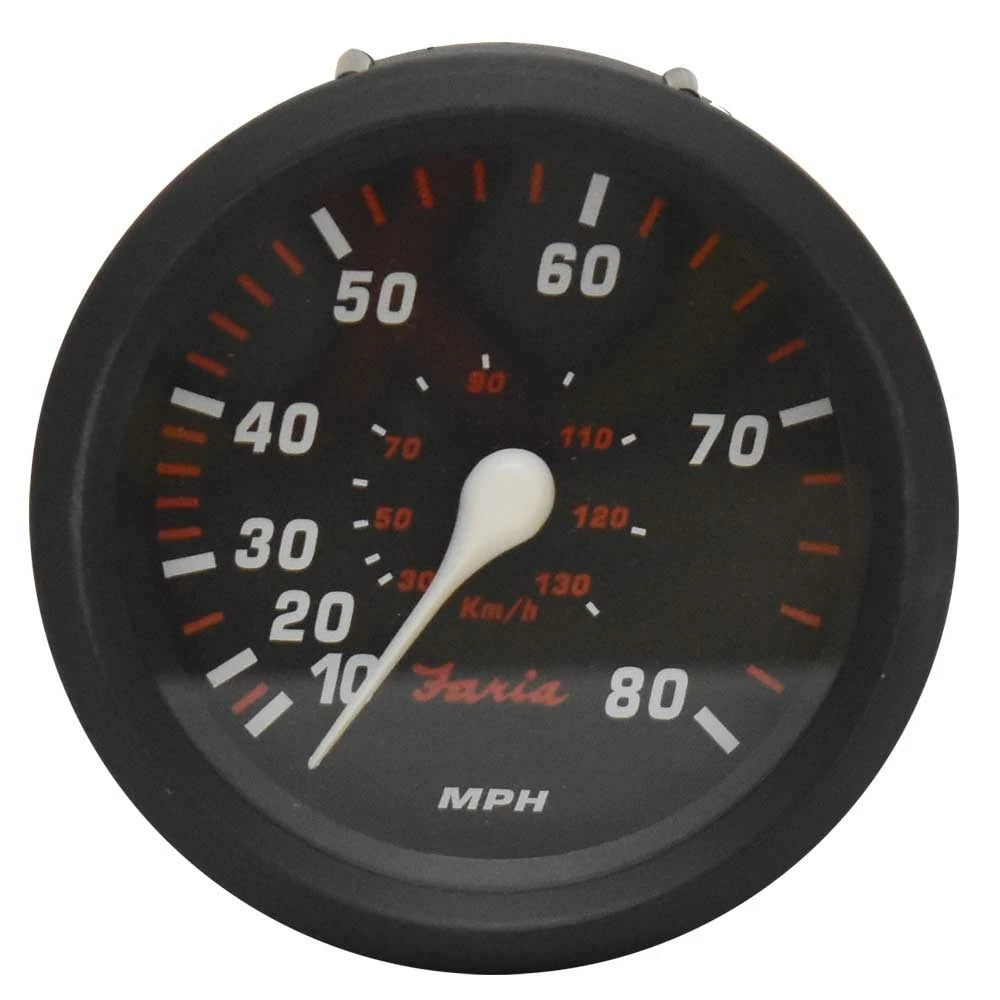 Faria Beede Boat Speedometer Gauge 34619 - Professional Red 3 1/4 Inch