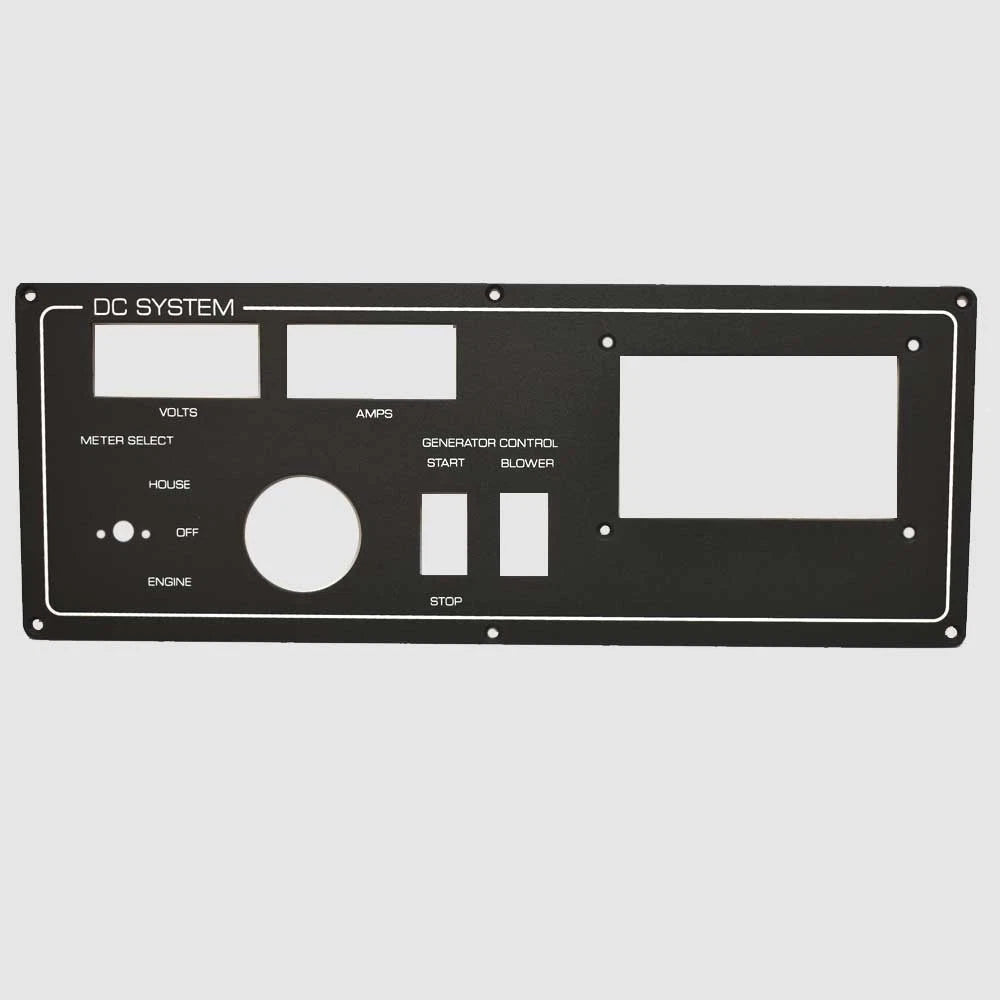 Tiara Boat Blank Generator Dash Panel 16 1/2 Inch Black