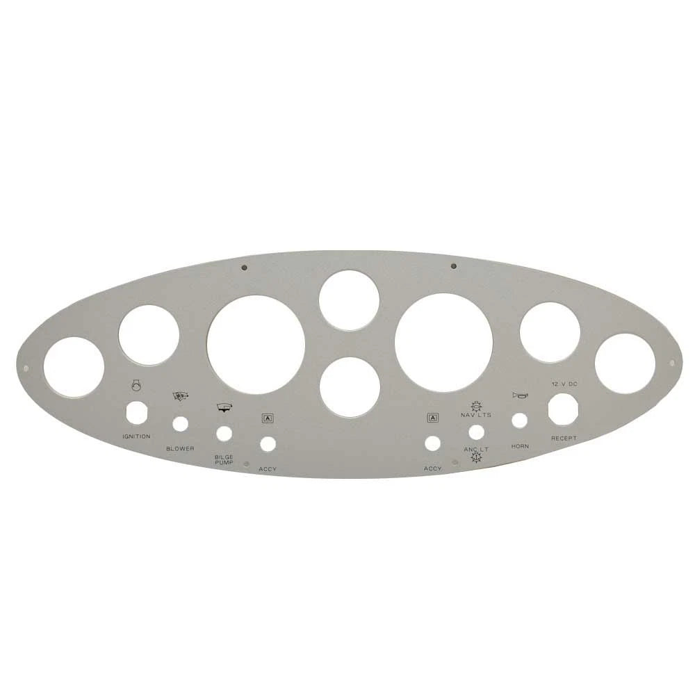 Bayliner Boat Blank Gauge Switch Panel 1888335 - Textured Aluminum