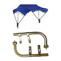 Blue Complete 3 Bow 40" Tractor Umbrella Buggy Top with Fender Mounts TBT3 405471