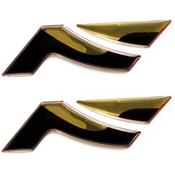 Tracker Boat Raised Graphic Decals 60858 - Black/Gold Stickers (pair)