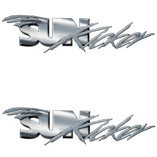 Malibu Boat Decals 5954103 - Sunkicker Logo Stickers (pair)