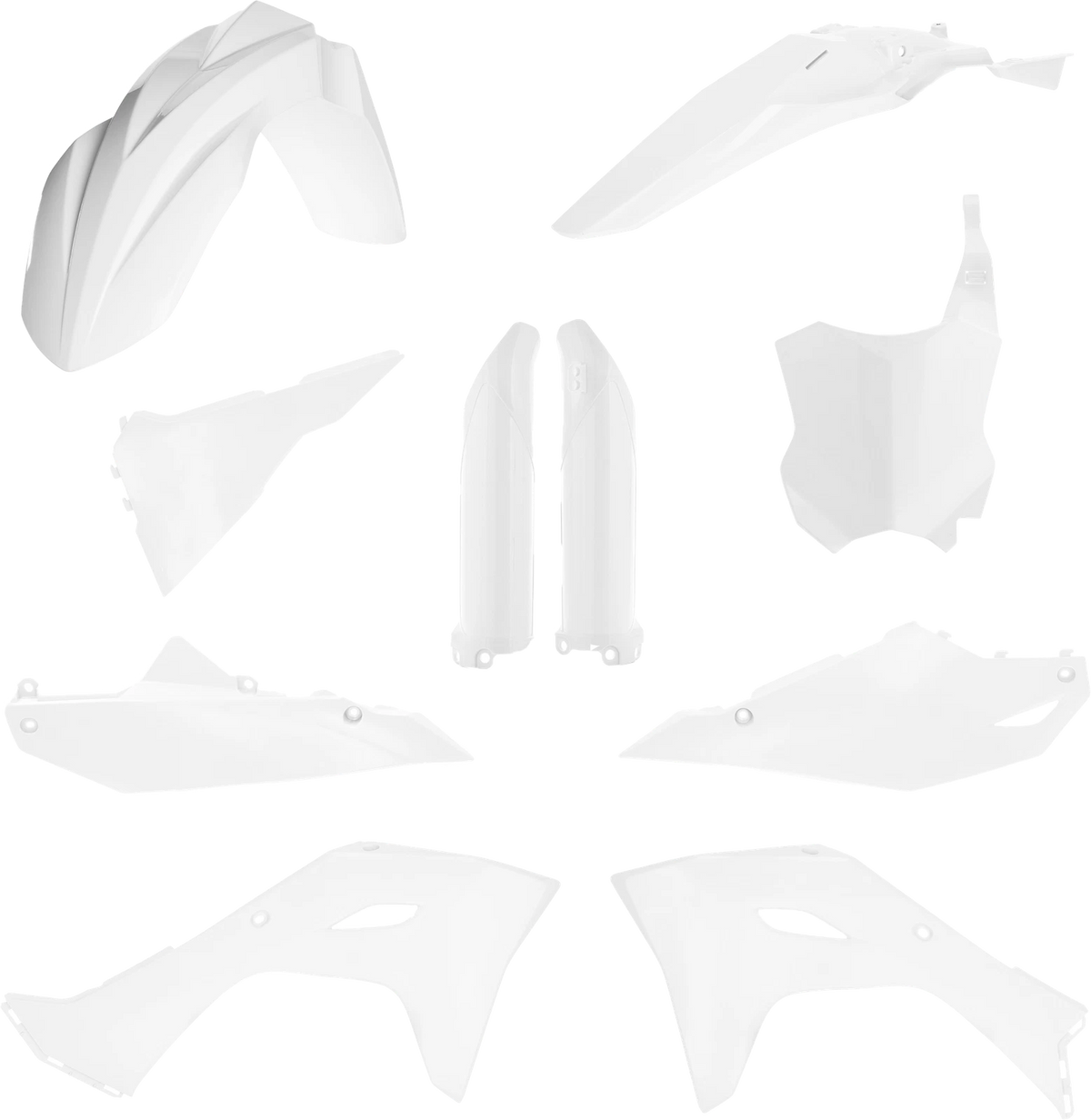 ACERBIS Full Plastic Kit Kaw White – Fits 2024 Kawasaki KX450F & KX450X