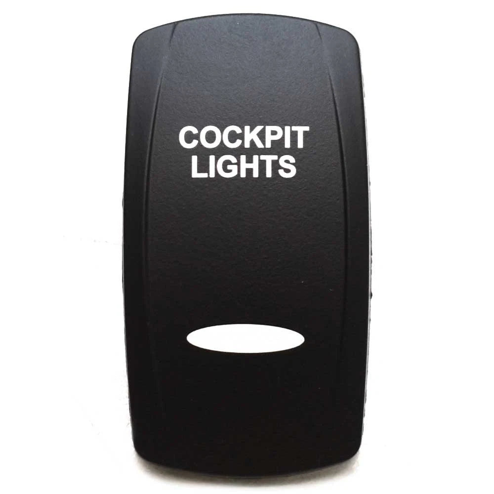 Carling Boat Rocker Switch Cover - Cockpit Lights Actuator Black
