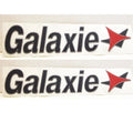 Galaxy Domed 20 Inch X 3 Inch Boat Decal - Logo Pair