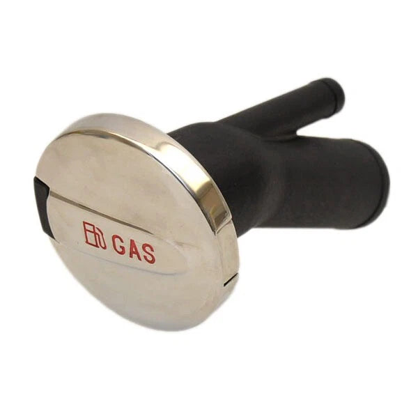 BluSkies Boat Gas Deck Fill BK0110004 - Vented 1 1/2 Inch Black Silver