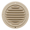Boat Seat Vent Cover - 4 Inch Matte Tan Louvered Plastic