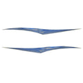 Blue Wave Boat Decal P400114 - 73 3/8 Inch Blue Silver (set of 2)