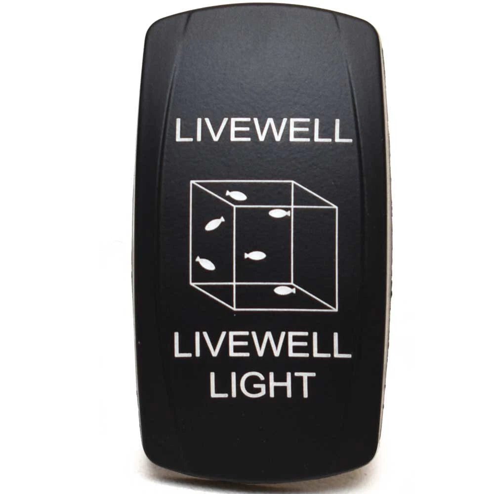 Carling Boat Contura V Rocker Switch Actuator - Livewell Light Black