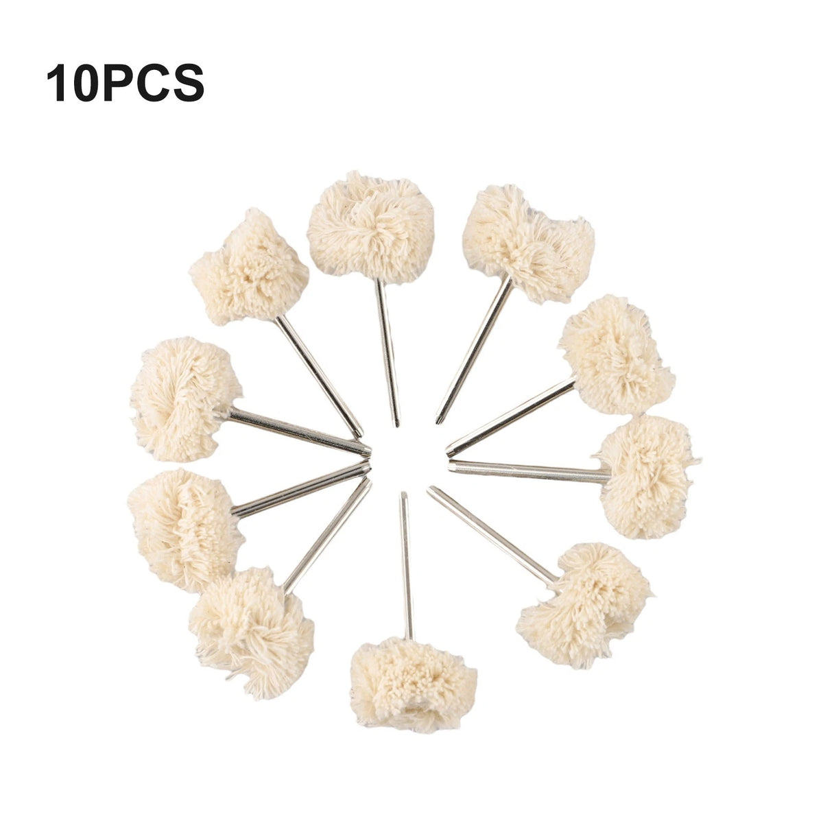 25mm Polishing Wool Felt Wheel Drill Grinder Buffing-Brushe S 3mm Shank 10 Pcs
