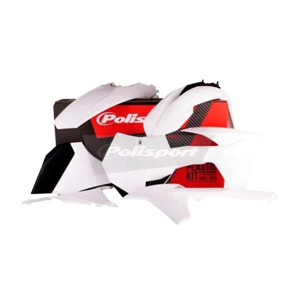 POLISPORT PLASTIC KIT KTM EXC/EXC-F 2012-2013, SX 2011, WHITE