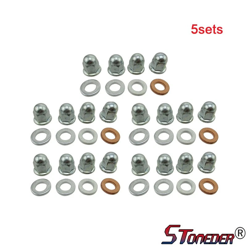 STONEDER 6mm Engine Cylinder Head Stud Cap Nuts for Pit Dirt Bike ATV Quad Motor