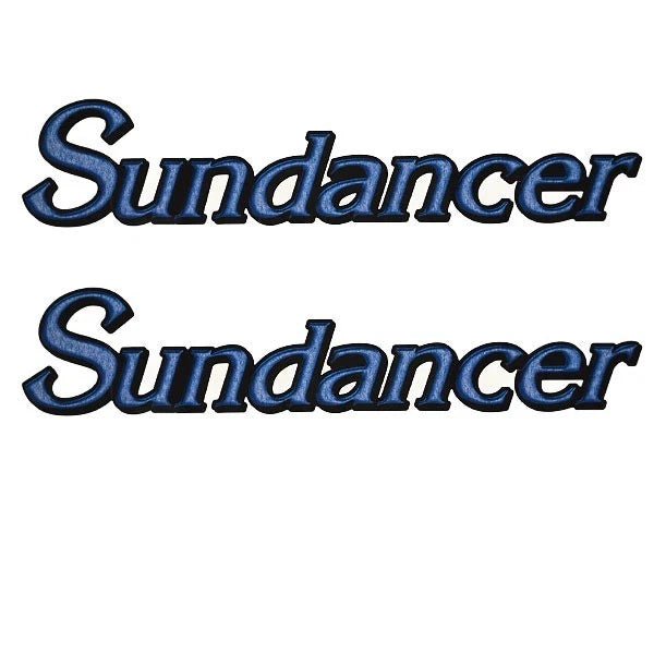 Sea Ray Boat Decal Sticker - Sundancer 34 1/2 X 7 Inch Blue (pair)