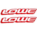 Lowe Boat Logo Decals - Red Stickers (pair)