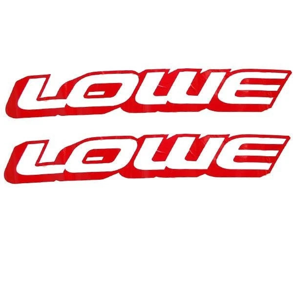Lowe Boat Logo Decals - Red Stickers (pair)