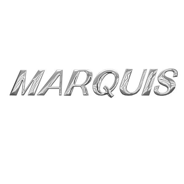 Marquis Yachts Raised Boat Logo Decal Sticker - Silver