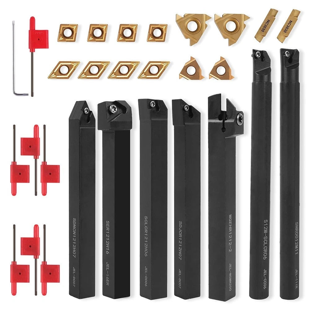 Robust 21Pcs Lathe Turning Tools with Anti Rust Treatment for Longevity