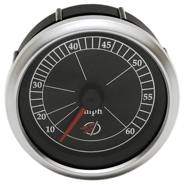 Faria Boat Speedometer Gauge SE9363A - 60 MPH Black Silver 3 1/4 Inch